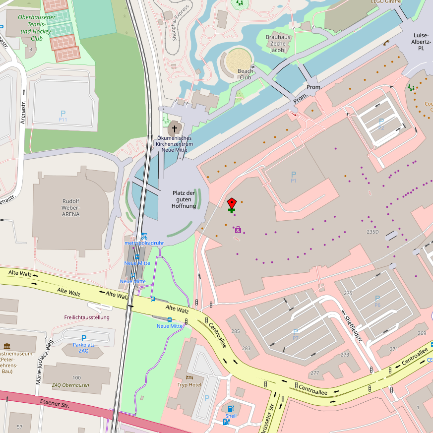 Bereichskarte von OpenStreetMaps